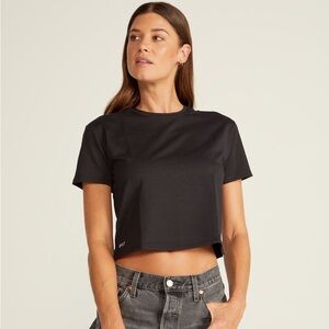 BYLT Essential Cropped Crew in Black